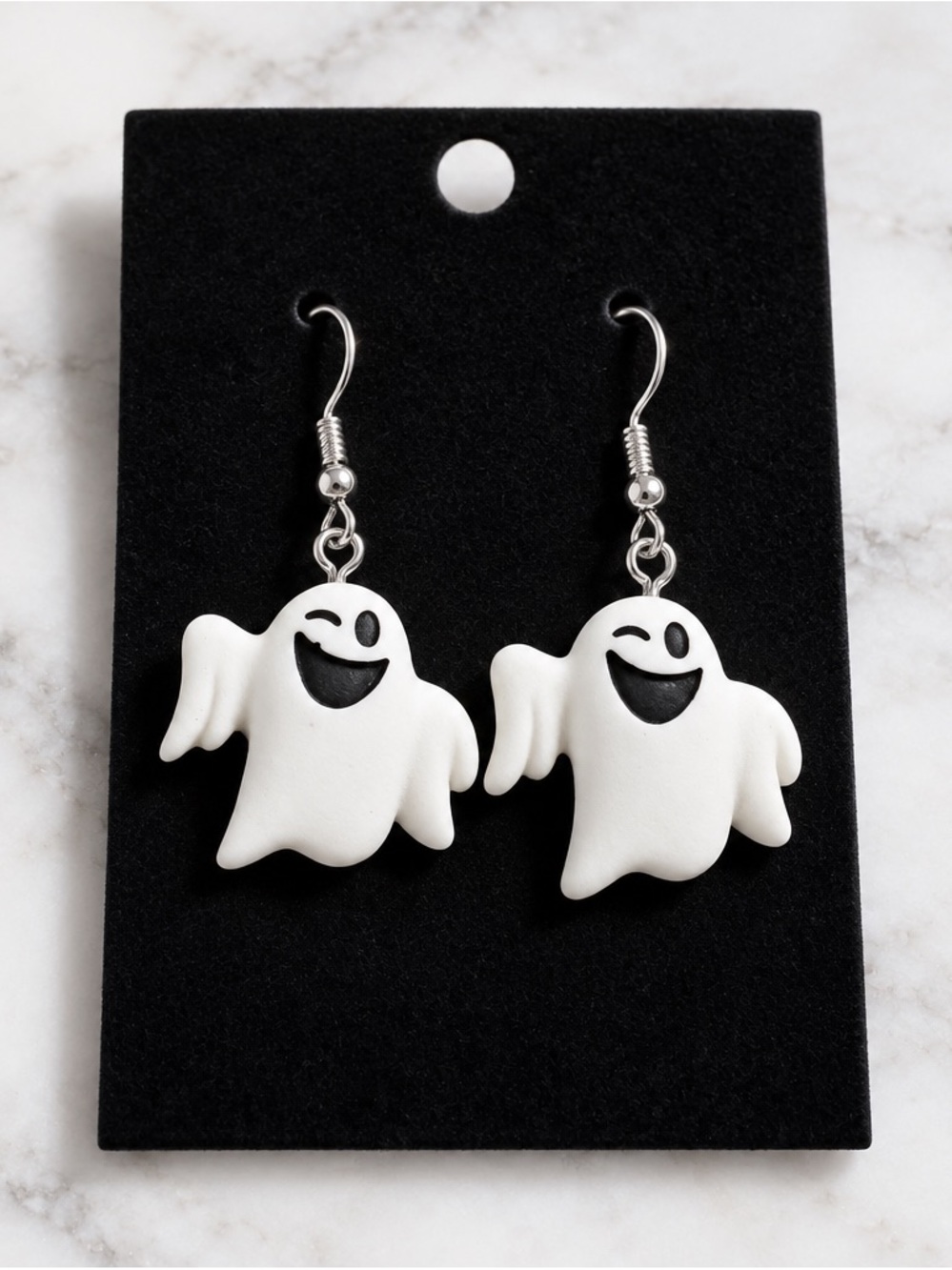 Fashion Jewelry White Ghost Dangle Earrings